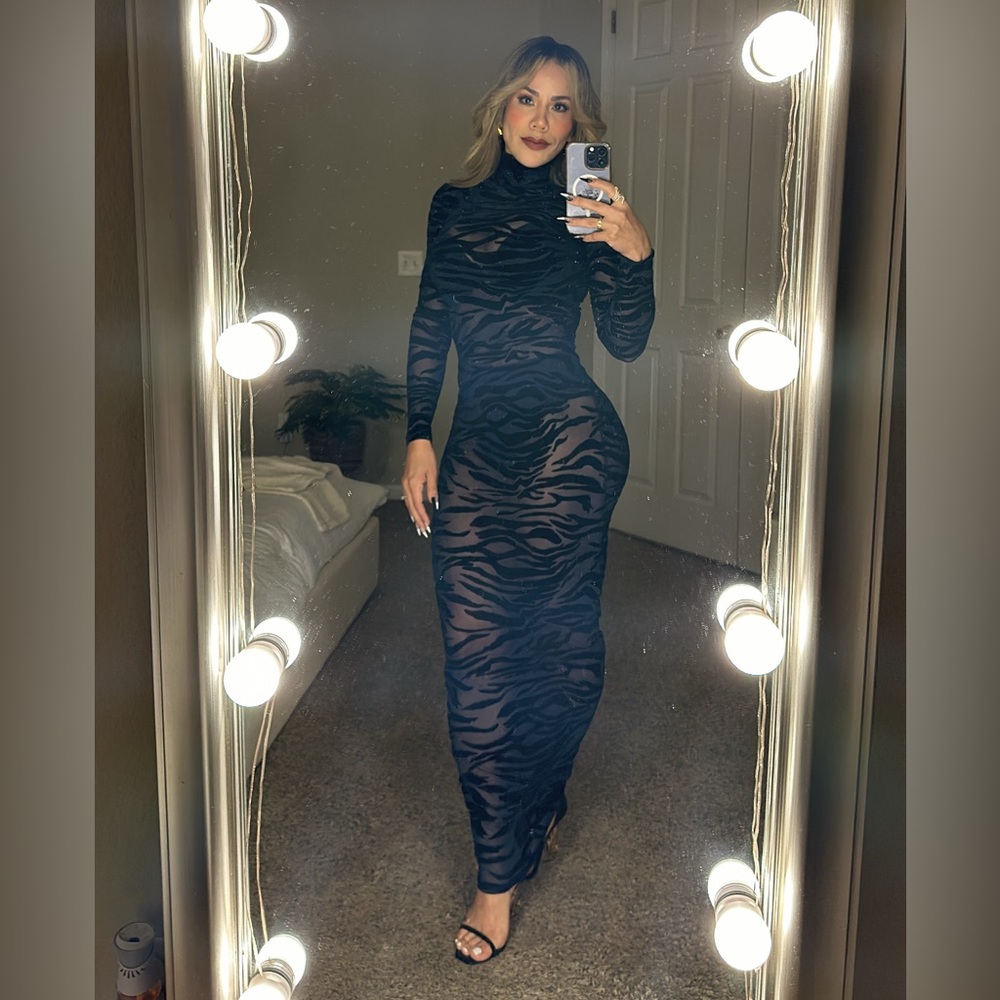 MESH MAXI DRESS.